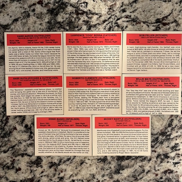 1987 Hygrade Baseball’s All-Time Greats collectible cards. Total of 48 cards. 😲 - Picture 2 of 6